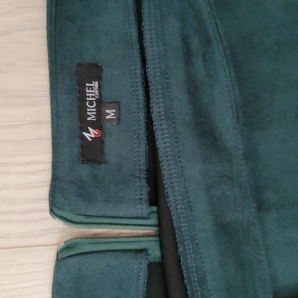 Faux Suede Mini Skirt size M Emerald Green - Picture 3 of 4